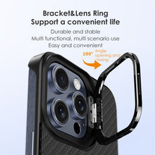 Load image into Gallery viewer, MagSafe titanium alloy bracket carbon fiber case for iPhone
