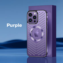 Load image into Gallery viewer, MagSafe Titanium alloy frame hollowed out case for iPhone
