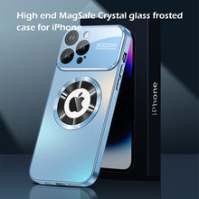 Load image into Gallery viewer, High end MagSafe Crystal glass frosted case for iPhone
