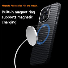 Load image into Gallery viewer, MagSafe ultrathin Kevlar carbon fiber frosted case for iPhone
