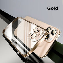 Load image into Gallery viewer, Ultra thin titanium alloy frame HD crystal backplate case for iPhone

