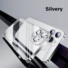 Load image into Gallery viewer, Ultra thin titanium alloy frame HD crystal backplate case for iPhone
