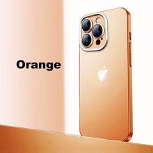 Load image into Gallery viewer, Metal camera frame light frosted case for iPhone
