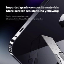 Load image into Gallery viewer, Ultra thin titanium alloy frame HD crystal backplate case for iPhone
