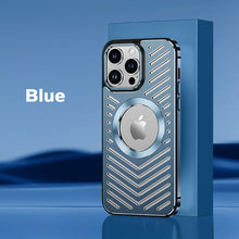 Load image into Gallery viewer, MagSafe Titanium alloy frame hollowed out case for iPhone
