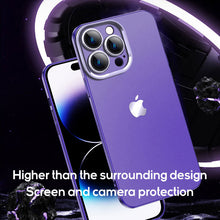 Load image into Gallery viewer, Metal camera frame light frosted case for iPhone

