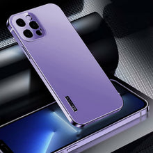 Load image into Gallery viewer, Stainless steel frame frosted case for iPhone
