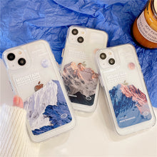 Load image into Gallery viewer, Fashionable transparent snow mountain case for iPhone 12/13 series
