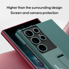 Load image into Gallery viewer, Full curved high-quality leather case for Galaxy S22 Ultra
