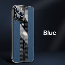 Load image into Gallery viewer, Light luxury cowhide carbon fiber texture case for iPhone
