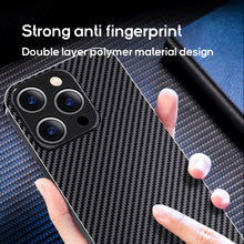 Load image into Gallery viewer, Titanium alloy frame and carbon fiber back panel case for iPhone
