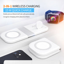 Load image into Gallery viewer, Suitable for iPhone magnetic wireless charger three in one
