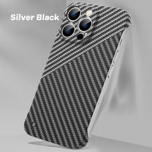 Load image into Gallery viewer, Borderless carbon fiber textured case for iPhone
