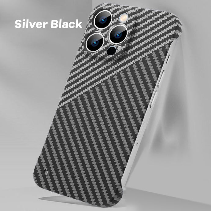 Borderless carbon fiber textured case for iPhone