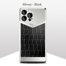 Load image into Gallery viewer, Electroplated alligator leather case for iPhone
