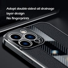 Load image into Gallery viewer, Light luxury cowhide carbon fiber texture case for iPhone
