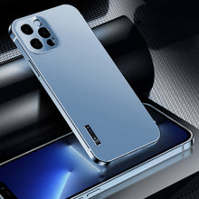 Load image into Gallery viewer, Stainless steel frame frosted case for iPhone

