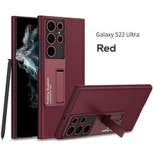 Load image into Gallery viewer, Full curved high-quality leather case for Galaxy S22 Ultra
