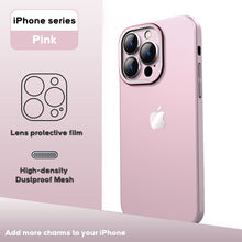 Load image into Gallery viewer, Metal camera frame ultra thin skin friendly scrub feel case for iPhone
