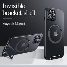 Load image into Gallery viewer, MagSafe concealed stand frosting case for iPhone
