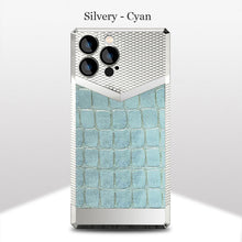 Load image into Gallery viewer, Electroplated alligator leather case for iPhone
