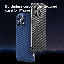 Load image into Gallery viewer, Borderless carbon fiber textured case for iPhone
