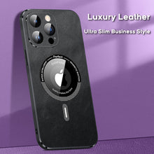 Load image into Gallery viewer, MagSafe thin leather texture case for iPhone
