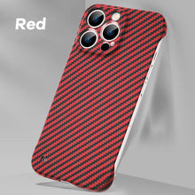 Load image into Gallery viewer, Borderless carbon fiber textured case for iPhone
