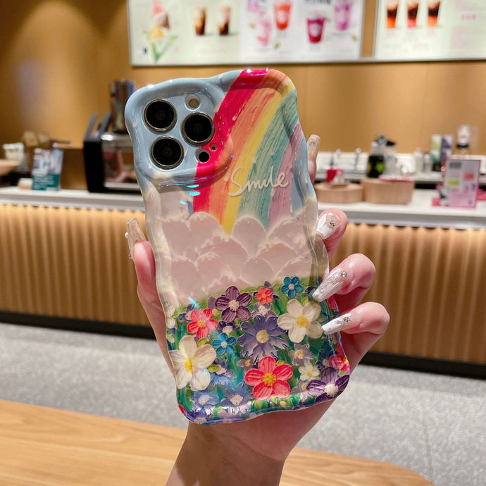 Anti drop blue ray rainbow phone case for iPhone