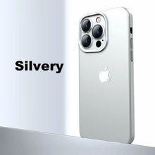 Load image into Gallery viewer, Metal camera frame light frosted case for iPhone
