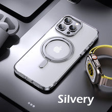 Load image into Gallery viewer, Titanium alloy multifunctional stand frosted case for iPhone
