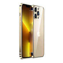 Load image into Gallery viewer, Small steel alloy frame HD back plate case for iPhone
