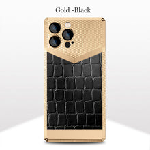 Load image into Gallery viewer, Electroplated alligator leather case for iPhone
