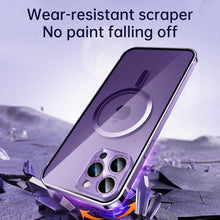 Load image into Gallery viewer, MagSafe HD transparent stainless steel frame case for iPhone
