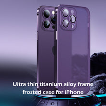 Load image into Gallery viewer, Ultra thin titanium alloy frame frosted case for iPhone
