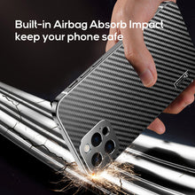 Load image into Gallery viewer, Metal frame width carbon fiber case for iPhone
