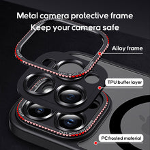 Load image into Gallery viewer, MagSafe alloy frame scrub skin friendly case for iPhone
