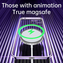 Load image into Gallery viewer, MagSafe HD transparent stainless steel frame case for iPhone
