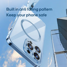 Load image into Gallery viewer, Metal frame transparent constant yellow MagSafe case for iPhone
