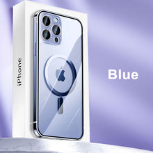 Load image into Gallery viewer, MagSafe HD transparent stainless steel frame case for iPhone
