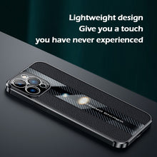 Load image into Gallery viewer, Light luxury cowhide carbon fiber texture case for iPhone
