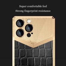 Load image into Gallery viewer, Electroplated alligator leather case for iPhone
