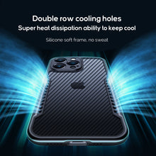 Load image into Gallery viewer, Air cushion carbon fiber textured case for iPhone
