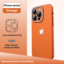 Load image into Gallery viewer, Metal camera frame ultra thin skin friendly scrub feel case for iPhone
