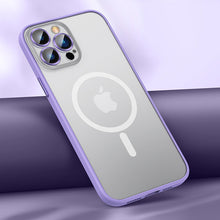 Load image into Gallery viewer, MagSafe metal lens skin friendly scrub case for iPhone
