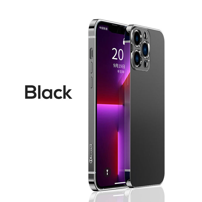 Original color alloy frame frosted case for iPhone