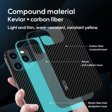 Load image into Gallery viewer, Titanium alloy frame and carbon fiber back panel case for iPhone
