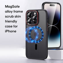 Load image into Gallery viewer, MagSafe alloy frame scrub skin friendly case for iPhone

