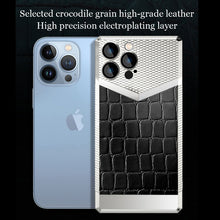 Load image into Gallery viewer, Electroplated alligator leather case for iPhone
