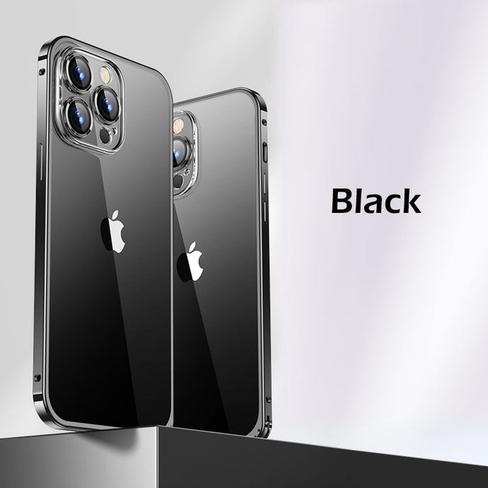Titanium alloy  frame crystal grade backplate case for iPhone